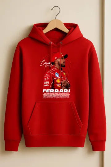Discover Lewis Hamilton Ferrari Hoodie SF25 Graphic - Scuderia F1 Hooded Sweatshirt McLaren