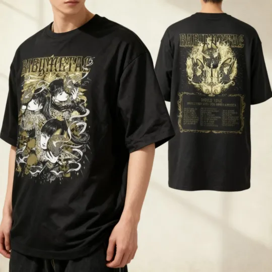 Discover NEW! Babymetal World Tour 2025-2026 North American Tour Dates T-Shirt
