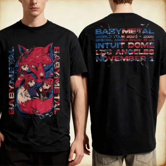 Discover New Babymetal World Tour 2025 2026 short sleeve 2 side shirt