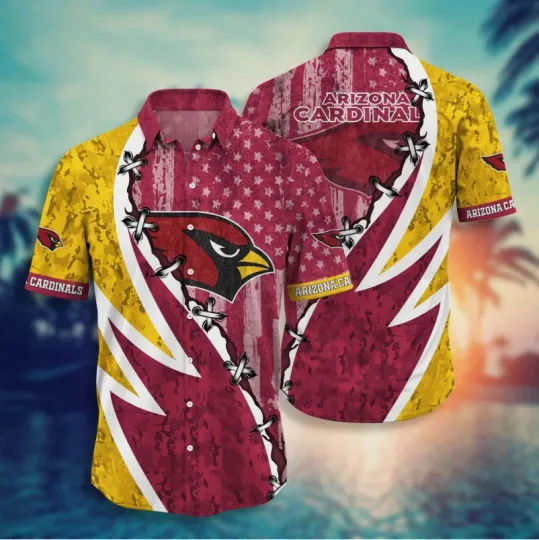 Discover Arizonna Cardinals Patriotic Surge Hawaiian, Gift For Fans, Gift For Friends