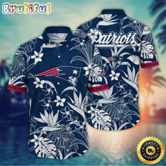 Discover New England Patriots Hawaiian Shirt Flower Vacation Mood Shirt