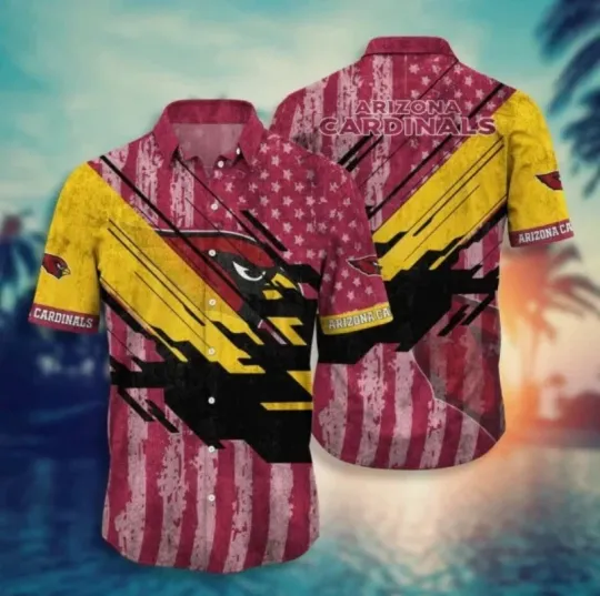 Discover Arizonna Cardinals Patriotic Rush Hawaiian, Gift For Fans, Gift For Friends