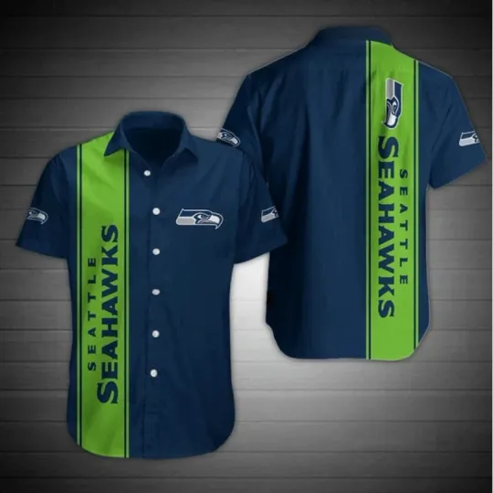 Discover Seattle Seahawks Classic Stripe Hawaiian, Gift For Fans, Gift For Friends