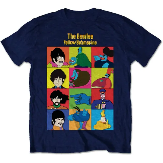 Discover The Beatles Yellow Submarine J Lennon Navy S-234XL Men T-shirt A553