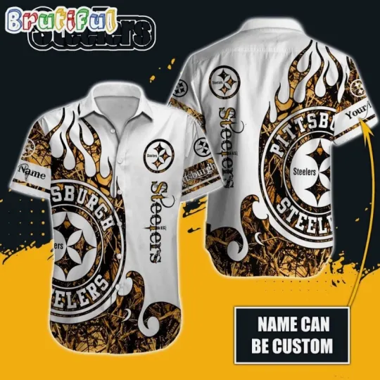 Discover Personalized football Pittsburgh Steeler Hawaiian Shirt Special Realtree Hunting Des