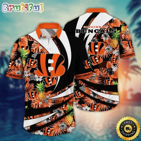 Discover football Cincinnati Bengals Hawaiian Shirt Flower Classic Hawaii Shirt