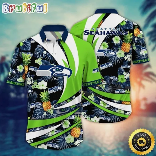 Discover football Seattle Seahawks Hawaii Shirt Flower Classic Hawaiian Prints