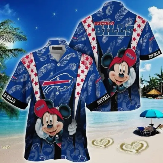 Discover Mickey Mouse Disney Buffalo Bills Hawaiian Shirt Summer Beach Gift, football Hawaiian