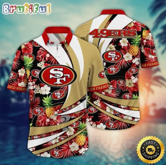 Discover football San Francisco 49ers Hawaiian Shirt Flower Classic Hawaii Shirt