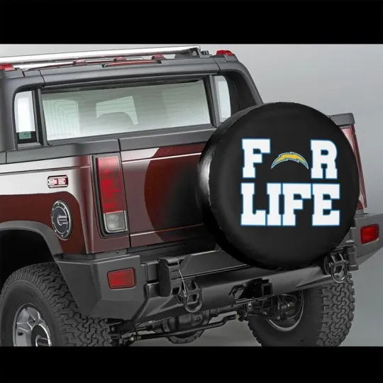 Discover San Diego Chargers Auto Car Tire Cover " For Chargers Life "Spare Tire Cover