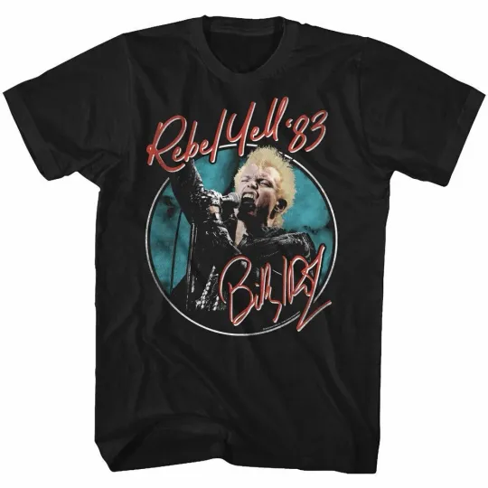 Discover Billy Idol Music T-shirt Black
