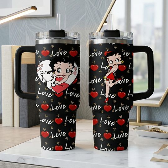 Discover Betty Boop Tumbler 40Oz, Betty Boop Tumbler, Betty Boop Tumbler, Cartoon Coffee Tumbler, Disney Insulated Cup