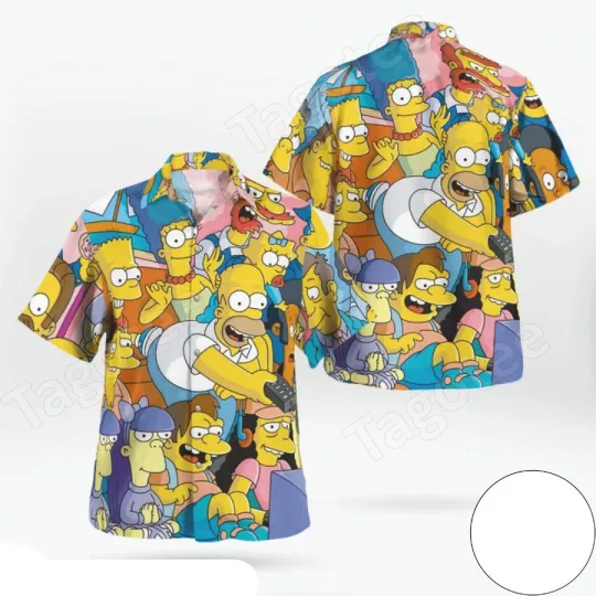 3d The Simpsons Fashion Hawaiian Shirt Full Size