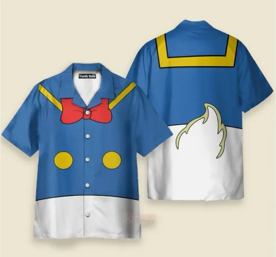 Discover Disney Donald Duck Hawaiian Shirt Disney Cruise Button Down Vacation Shirtt