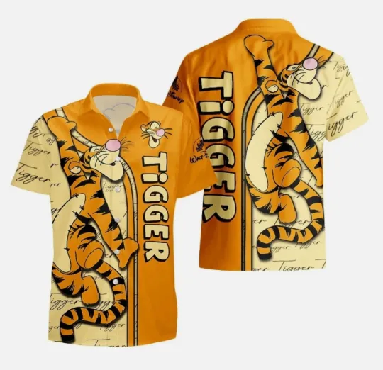 Discover Disney Tigger Hawaiian Shirt Disney Cruise Button Down Shirt Tigger Lovers Gift