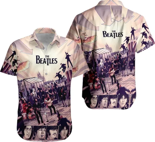 The Beatles Hawaiian Shirt, Soft Hawaii Shirt, 3D Hawaiian Aloha Shirt
