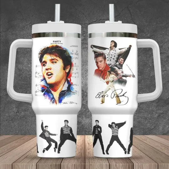 Discover New Popular Elvis Presley Music 40oz Tumbler with Handle  Gift For Fans  SK371