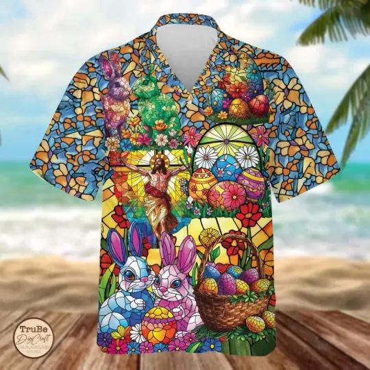 Discover He Is Rizzin Easter Day 3D Hawaiian Shirt