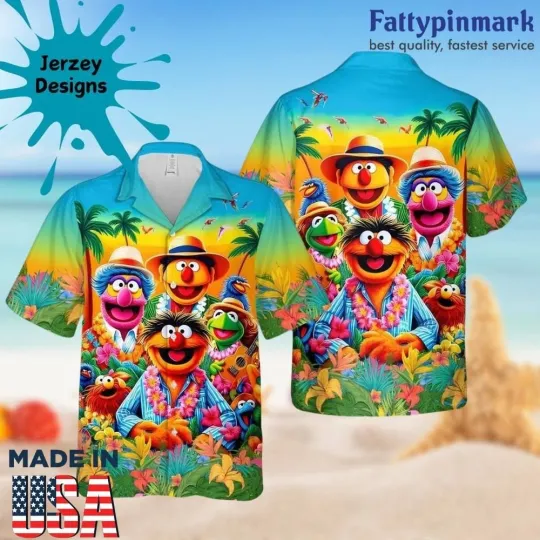 Discover Muppet Animal Tropical Aloha 3D Hawaiian Shirt Print Tropical Summer Beach Gift