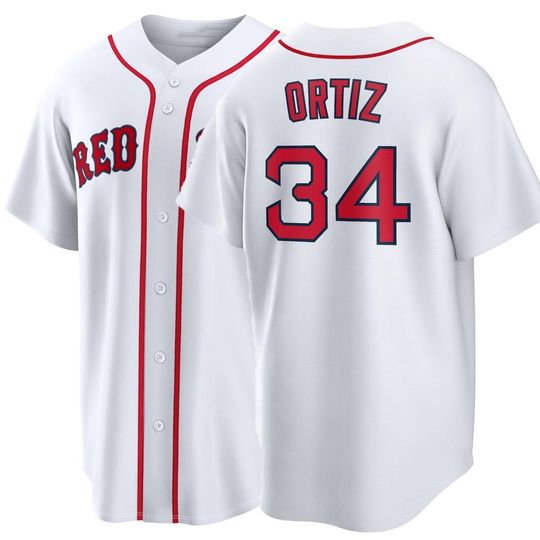 Discover Boston Baseball Jersey #34 David Ortiz ,Men's/Youth White 2026