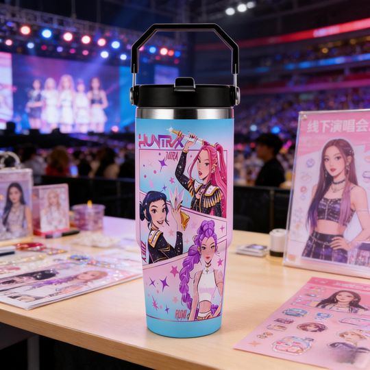 Kpop Demon Hunters Huntrix 30oz Tumbler, Stainless Steel Insulated Cup - Gift for Kpop Fans