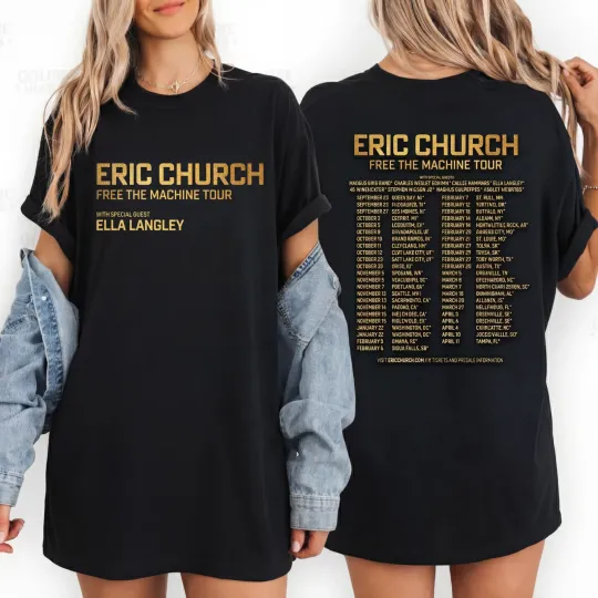 Discover E Church T-Shirt, Free the Machine Tour With 2026 T-Shirt