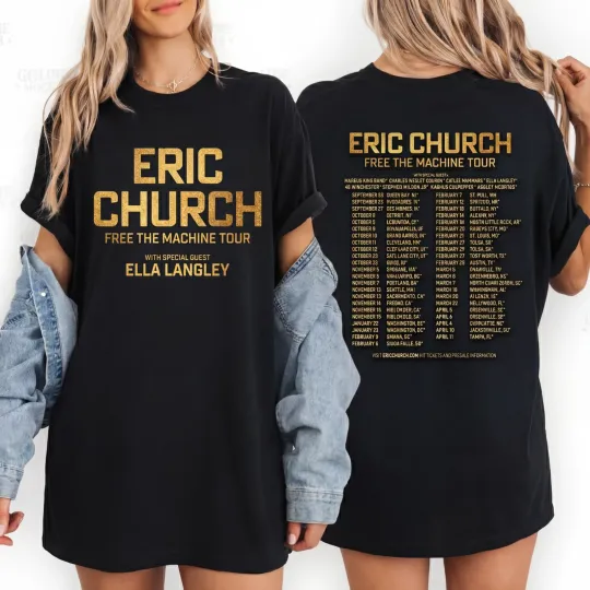 Discover E Church T-Shirt, Free the Machine Tour 2026 T-Shirt
