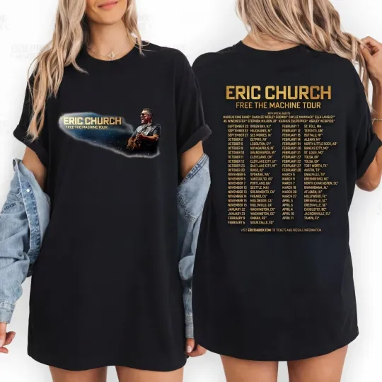 Discover E Church Shirt, Free the Machine Tour 2026 T-Shirt