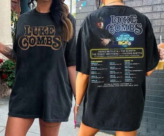 Discover Lukee Comb My Kinda Saturday Night Tour 2026 Shirt Country Music Concert Tee