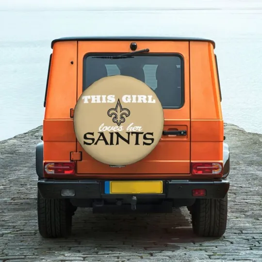Discover "This Girl Loves Her" New Orleans Saints Spare Tire Cover