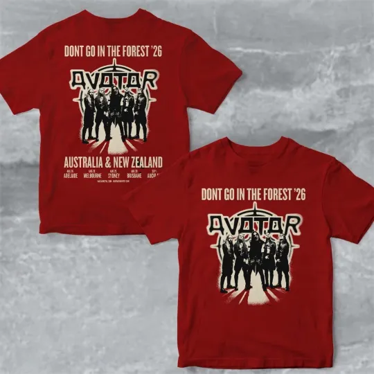 Discover Avatar Don't Go In The Forest 2026 Australia And New Zealand Tour T-Shirt