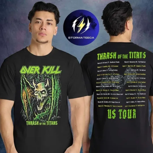 Discover Testament Thrash Of The Titans Tour 2026 North America Two Sided Shirt