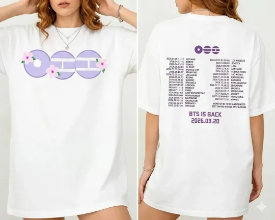 Discover World Tour 2026 Arirang Kpop ARMY Concert Outfit, Bangtan Comeback 2026 T-Shirt