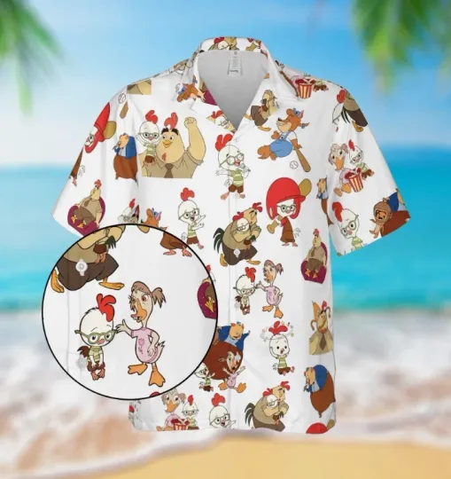 Discover Disney Chicken Little Hawaiian Shirt Disney Cruise Button Down Vacation Shirt