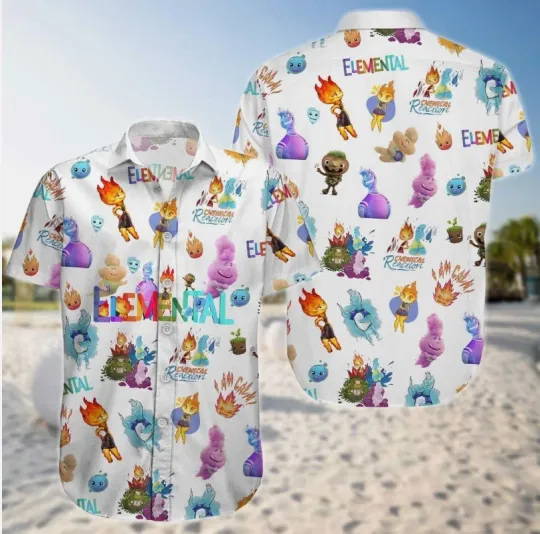 Discover Elemental Hawaiian Shirt Disney Cruise Button Down Shirt Encanto Lovers Shirt