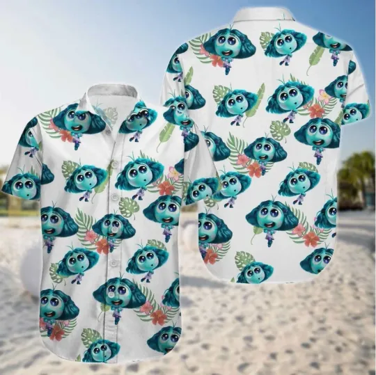 Envy Hawaiian Shirt Disney Cruise Button Down Shirt Inside Out Character Shirt