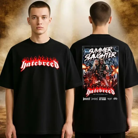 Discover Hatebreed Summer Slaughter Tour Poster 2026 North America Dates T-Shirt