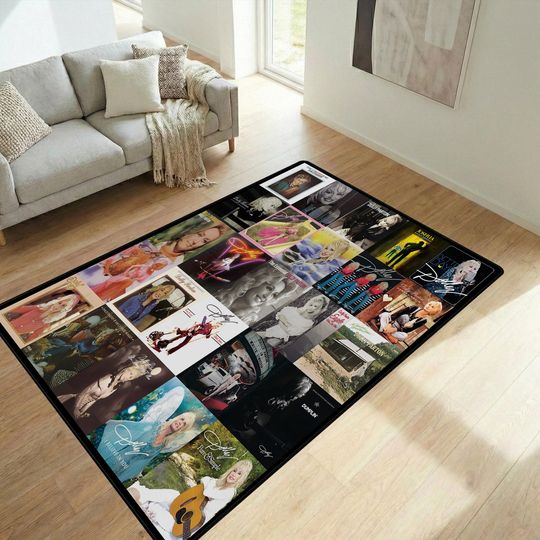 Discover D.o.l.l.y Parton Non-Slip Area Rug, Vintage Music Carpet, D.o.l.l.y Parton Room Decor, Bedroom Rug for Music Lovers