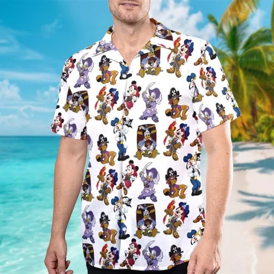 Discover Disney Mickey Pirates Of The Caribbean Cruise Pirate Night Hawaii Shirt