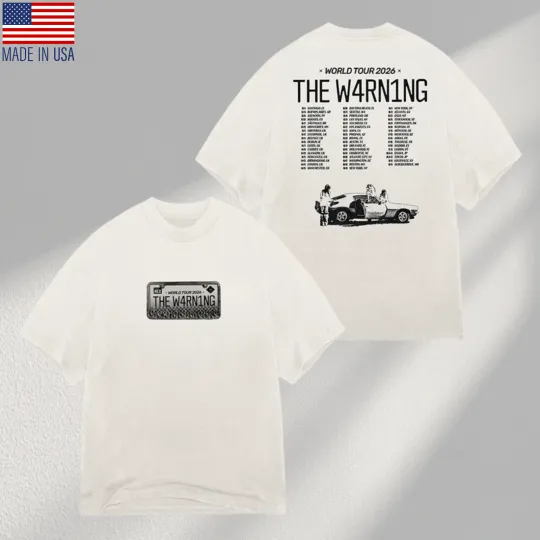 Discover TRENDING - The Warning World Tour 2026 Tour Date T-Shirt S-5XL Unisex