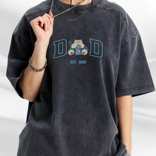 Discover Dad PKM Washed Shirt, Anime Characters Tee, Pokedad Shirt