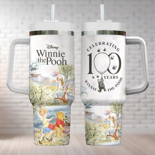 Discover Winnie the Pooh Tumbler 40Oz, Disney Pooh And Friends Tumbler, Disney Insulated Tumbler, Eeyore Piglet Tigger Cup Gift For Fans Her Him