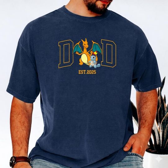 Discover Pokedad Shirt, Dad PKM Shirt, Anime Characters Tee