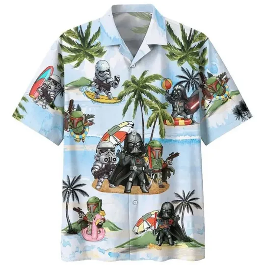 Discover Disney Star Wars Beach Starwars Storm Trooper, Darth Vader Hawaiian Shirt