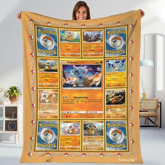 Discover Cubone PKM Fleece Blanket, Karakara Fleece Blanket, Anime Fleece Throw, Cozy Room Decor Blanket, Bedding Blanket, PKM Fan Gifts