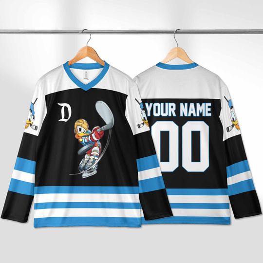 Discover Donald Duck Hockey Jersey Adult & Youth, Personalized Ice Hockey Jersey