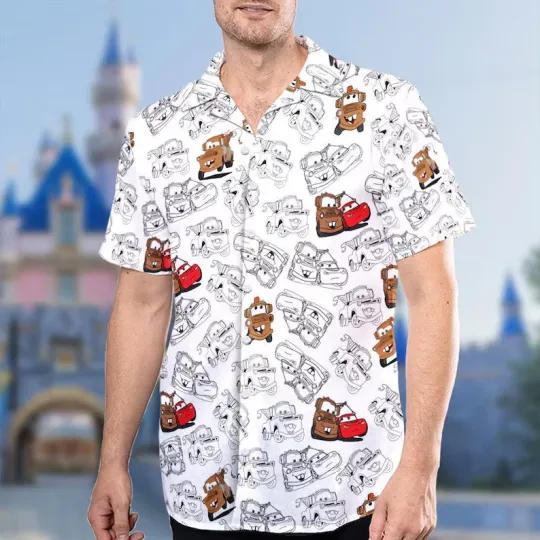 Discover Disney Cars Tow Matter Truck Sport Car Racing Friends Hawaii Shirt