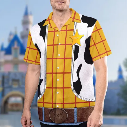 Discover Disney Toy Story Woody Buzz Cosplay Halloween Hawaii Shirt