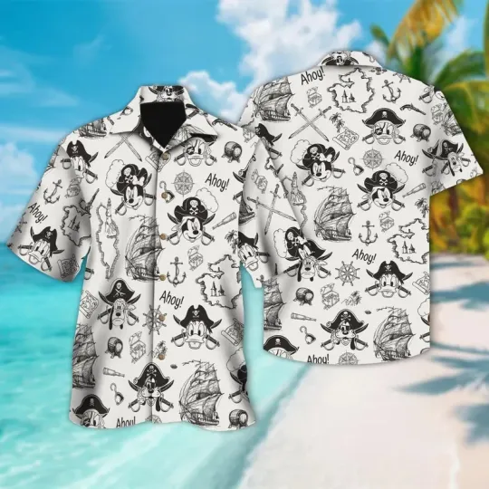Discover Disney Cruise Pirates Shirt, Disney Caribbean Vacation Hawaiian Shirt