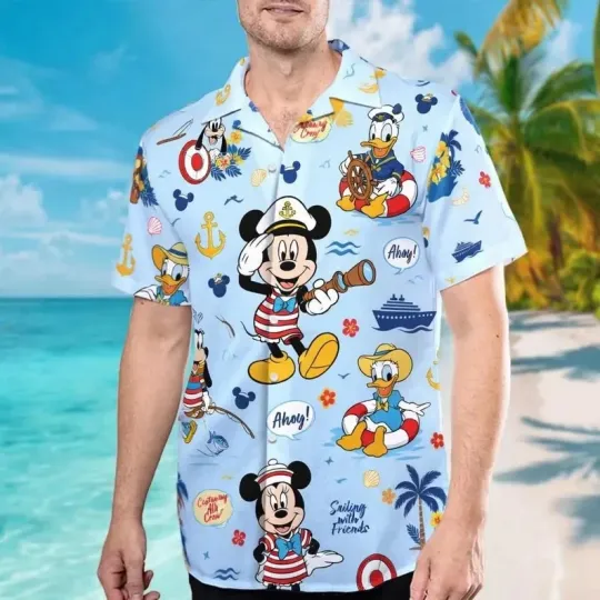 Discover Disney Cruise Trip Mickey And Friends Cruise Hawaiian Shirt